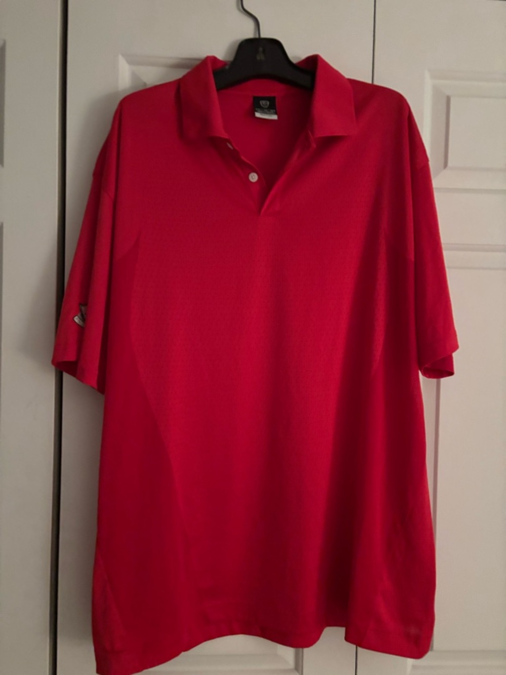 Nike Red Men's Polo Shirt FitDry. Size XL. Club logo on sleeve.